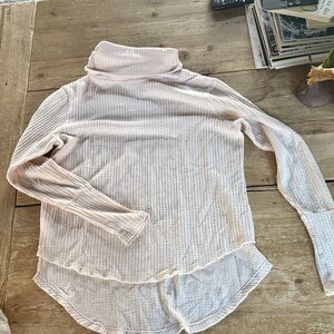 Women's Cream Turtleneck Top